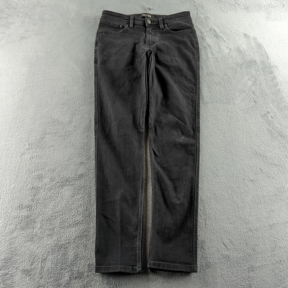 DUER L2X‎ Jeans Mens 31x32 Black Slim Stretch Performance Denim Pants DU/ER